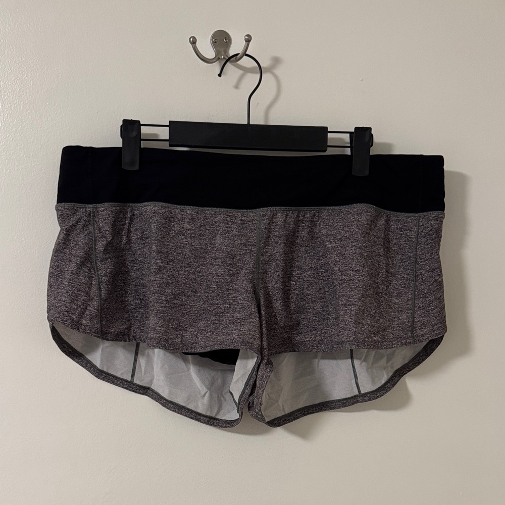 Lululemon Black and Gray Running Shorts